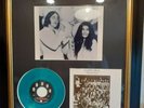 JOHN LENNON AND YOKO ONO SIGNED RECORD COVER IN FRAME