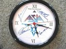 Asia - Geoff Downes John Wetton Carl Palmer signed / autographed Clock
