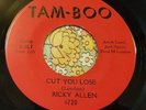 Rare OG  Funk Soul 45 Ricky Allen Cut You Lose / Soul Street TAM-BOO EX HEAR