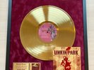 Linkin Park Hybrid Theory 2000 Vinyl Gold Metallized Record In Frame