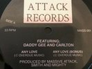 Massive Attack ?– Any Love Carlton Daddy Gee 1988 UK Vinyl 12