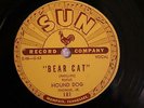 50'S BLUES RUFUS THOMAS Bear Cat / Walking In The Rain SUN 181 CLEAN 78RPM