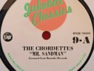 THE CHORDETTES - MR SANDMAN + LOLLIPOP -  78 RPM VINYL - EX-  REISSUE - LISTEN