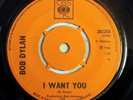 Bob Dylan - I Want You / Live B Side - 1966 - UK - 7
