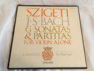 Vanguard SZIEGETI JS BACH 6 SONATAS 3 LP Complete Box Set Vinyl Record NM