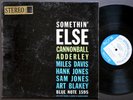 CANNONBALL ADDERLEY MILES DAVIS Somethin' Else LP BLUE NOTE 1595 RVG EAR DG ST