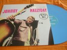 maxi 45T  Johnny Hallyday chante en TURC .vinyle couleur bleu.