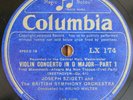 Szigeti+Walter. Beethoven (Violin concerto). Col LX 174-8 (5) original album
