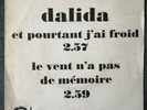 Dalida 45 tours promo 