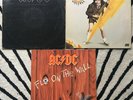 3 Original ACDC Vinyl 12” Albums,Fly On The Wall,High Voltage and Back In Black
