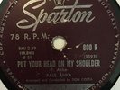 1957-58 PAUL ANKA 78RPM SPARTON CANADA 800 PUT YOUR HEAD ON MY SHOULDER VG+