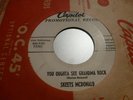 SKEETS MCDONALD YOU OUGHTA SEE GRANDMA ROCK 1956 CAPITOL F 3461 PROMO EX