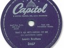 LOUVIN BROTHERS Country 78 RPM Record. Where Will You Build. Capitol 3467