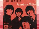 BEATLES 45. Denmark. PAPERBACK WRITER. RAIN. 1966. Parlophone Black R5452. VG+.