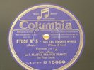 Francis Planté Piano Chopin Etude N°5 78RPM Columbia D15090