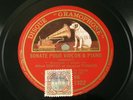Jacques Thibaud Alfred Cortot Debussy Sonate 78RPM HMV DB 1322/3