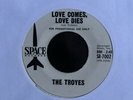 THE TROYES Garage Rock 45 LOVE COMES LOVE DIES   SPACE ( EX)