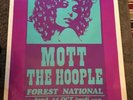 Huge Original Brussels Belgium Concert Poster Mott The Hoople Ian Hunter Nm Glam