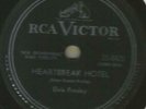 78 Rpm Record Elvis Presley Heartbreak Hotel / I Was The One
