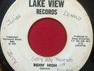 THE D.J. BAND   RIDIN HIGH / TICK-TOCK (1974) RARE NC SOUL FUNK 45   LAKE VIEW