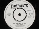 BARBARA LYNN: you can't buy my love / that's what a friend will do Immediate 7