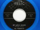 VERDICTS Doo Wop BLUE WAX 45rpm The Mummy's Ball b/w My Life's Desire HEAR