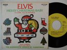 ELVIS PRESLEY Merry Christmas Baby RCA promo 45 with picture sleeve o come all y