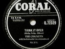 THE CRICKETS - THINK IT OVER / FOOL'S PARADISE - 78RPM RECORD