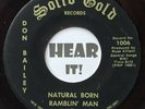 Superb Loner Country / Bopper 45 DON BAILEY Ramblin SOLID GOLD colored wax hear