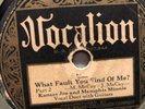 KANSAS JOE & MEMPHIS MINNIE VOCALION 1500 BLUES 78 RPM V-/G+ HEAR