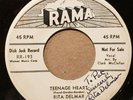 RITA DELMAR Teenage Heart 1956 PROMO RAMA 45 SIGNED Autograph SOUL