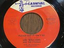 Lee Williams & The Cymbals Please Say It Isn’t So Carnival 7” Funk Soul 45rpm