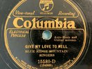 Blue Ridge Mountain Singers 78 RPM Columbia Records 15580-D