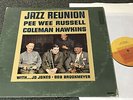 PEE WEE RUSSELL/COLEMAN HAWKINS-JAZZ REUNION-USA 1961 CANDID VINYL LP (VG+/M-)