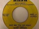 Doo Wop R&B Rocker 45 HENRY STROGIN Why Did You Go Away/Good Love Hank HEAR