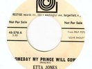Jazz R&B Popcorn ETTA JONES Someday My Prince Will Come PRESTIGE Rare 45 VG+
