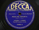 AURORA Y FIERRO Poco Me Importa/Prometiste DECCA 10493 Latin Cancion Ranchera 78