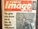 Public Image Ltd PUBLIC IMAGE original UK 45 RARE NEWSPAPER FOLD OUT SLEEVE