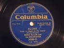 JAZZ MARK ALLEN ORCHESTRA Alone RB COLUMBIA 3099 from Marx Brothers Movie