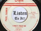 Memphis Rockabilly Bopper 45 PAUL FANNIN I Don’t Trust / Tramp STYLE WOOTEN mp3