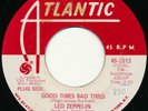 mono promo LED ZEPPELIN Good Times Bad Times b/w Communication Breakdown 45 1969
