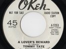 TOMMY TATE - A Lover's Reward - Big Blue Diamonds - OKEH - Northern Soul Promo