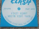 The Clash First Night White Riot Tour Live In Guildford. Never Played Mint 12...