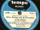 ALBERT NICHOLAS-ROSE ROOM/HOW LONG BLUES-1956 TEMPO Shellac 78-A129-LISE WEST