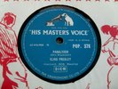 ELVIS PRESLEY: PARALYZED 1957 HMV 78RPM EX+/NM FANTASTIC COPY