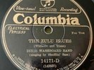 DIXIE WASHBOARD BAND & C. WILLIAMS Zulu Blues Columbia 14171-D US-1926 10