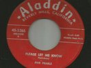 DOOWOP  bw/ JUMP R&B - FIVE PEARLS - PLEASE LET ME LOVE YOU  -HEAR 1954 ALADDIN