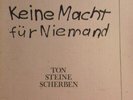 TON STEIN SCHERBEN - KEINE MACHT FÜR NIEMAND - 2 LP BOX - DE 72 - NM