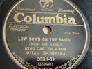 KING CARTER Low Down On The Bayou Columbia 2638-D US-1931 10