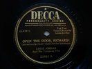 Louis Jordan 78rpm Single 10-inch Decca Records #23841 Open The Door, Richard